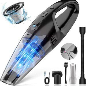 Handheld Vacuum Cordless Rechargeable, LED Light, 1.65 Pounds Car Vacuums